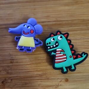 Colorful Dinosaur and Elephant Toy Set